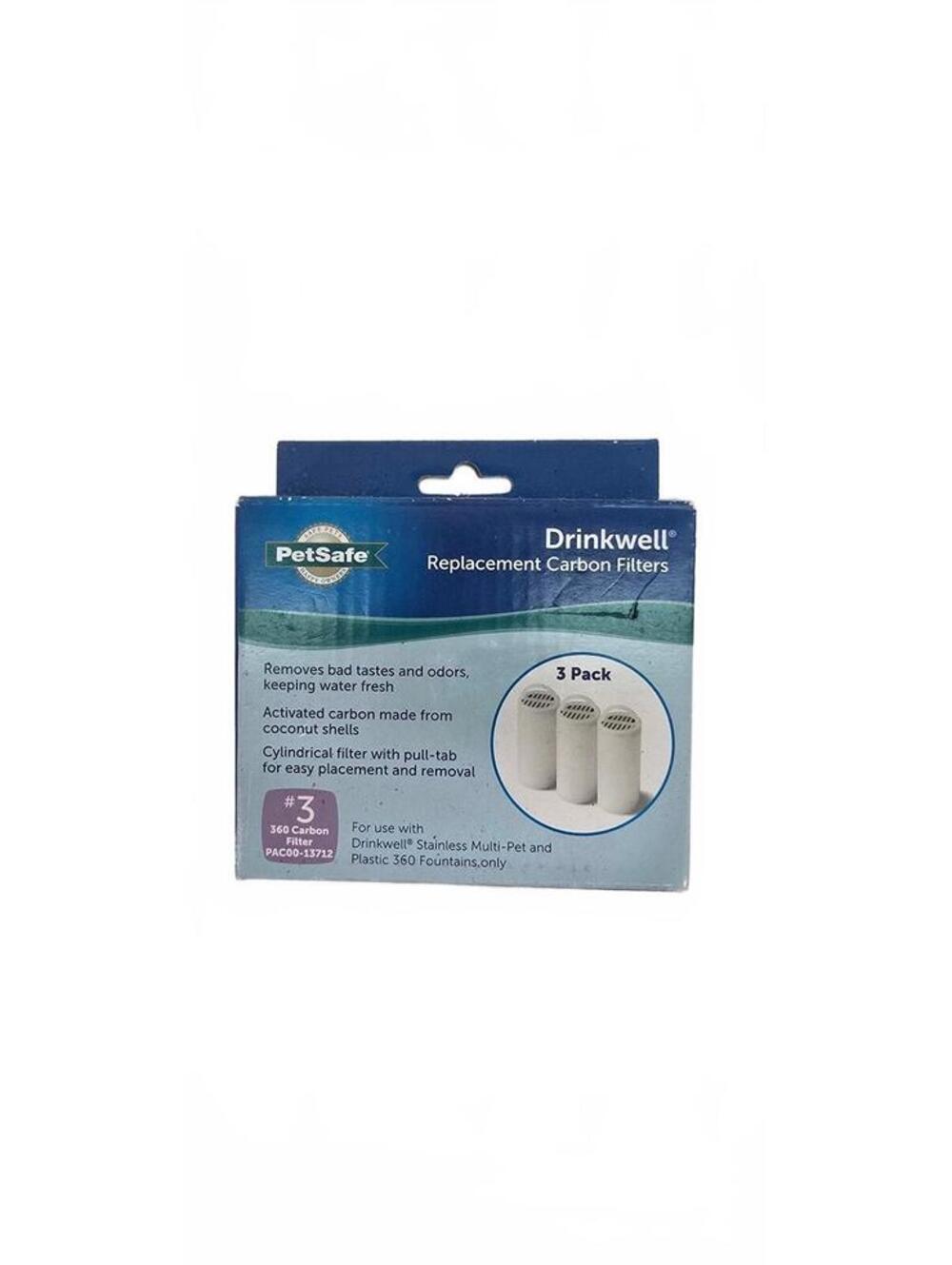 PetSafe Drinkwell Replacement Carbon Filters 3 Pack for Stainless Multi-Pet